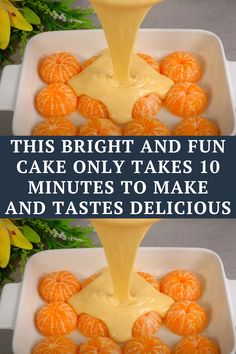 two pictures with the words simple tangerine cake recipe is the perfect blend of indulgent and healthy