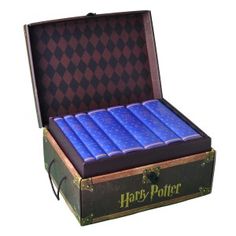 an open harry potter book box on a white background