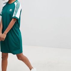 Adidas Raglan Dress In Green. Size Xs. New With Tags. Never Worn. Casual Green Knee-length Mini Dress, Sporty Spring Dresses For Daywear, Sporty Mini Dress For Spring, Sporty Long Sleeve Dress, Adidas Fitted Mini Dress, Fitted Adidas Mini Dress, Adidas Short Sleeve Spring Dresses, Adidas Mini Dress For Spring, Adidas Short Sleeve Dresses