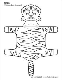 an image of a paper doll made to look like a tiger head and tail with the words wmw on it