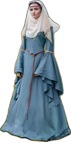 Elven Style Costume Dresses, Medieval Dresses For Fantasy Events, Long Sleeve Fairycore Costume Dresses, Elven Style Long Sleeve Dress, Elven Dresses For Medieval Festivals, Cotton Dresses For Larp, Bohemian Dresses For Larp, Bohemian Linen Medieval Dress For Larp, Cotton Long Sleeve Dresses With Historical Design