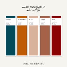 the color scheme for warm and inviting art palettes, including red, orange, green,