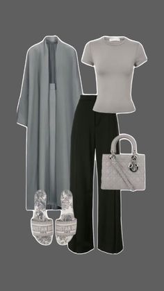 Ramdan Mubarak, Abaya Outfit, White, Black