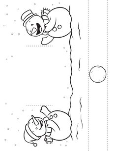 two children are playing in the water coloring page