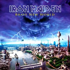 the cover art for iron maiden's brave new world album, featuring an image of a