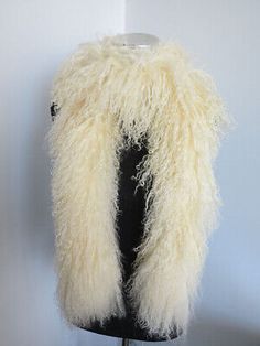 100% real Mongolia lamb fur scarf /fur collar/ fur neck wrap/ women beige cape    | eBay Sequin Halter Top, Mongolian Fur, Sequin Halter, Clothing Designs, Fur Scarf, Neck Wrap, Mongolia, Top Seller, Fur Collar