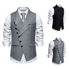 Specifications: Style: Smart Casual Applicable Season: Four Seasons Material: Polyester Applicable Scene: Daily Fabric Type: Broadcloth Item Type: Vests Gender: MEN Model Number: M116 Detailed Description: This Elegant Men's Wedding Business Waistcoat is a versatile piece that combines style and sophistication. Crafted with polyester material, this fashionable formal dress vest is suitable for daily wear in any season. The smart casual design makes it perfect for various occasions, adding a touc Vest Styles For Men, Business Vest, Mens Suit Vest, Dress Vest, Slim Fit Tuxedo, Waistcoat Dress, Screen Color, Business Dress, Elegant Man