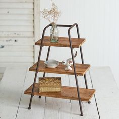 Tabletop Three Tier Shelves Frame Shelves, Three Tier Shelf, Wood Lantern, Foyer Table, Frame Shelf, Wooden Planks, Add Personality, Wood Sizes, Wood Shelves