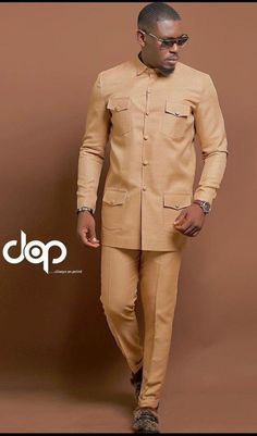 African men wear. THIS IS AN HONORABLE OUTFIT. This well-designed outfit is handmade with love. The shirt is designed with high quality materials which is suitable for any weather condition and also high couture (tailoring) standards. It is suitable for all kinds of occasion. This set comes with a matching shirt and pant. The pant is styled with either joggers style, rope or elastic band base on your choice. We recommend that you provide your measurements in the following manner to ensure a perf Single Breasted Long Sleeve Sets For Groom, Safari Outfit For Men, African Male Fashion, African Men Wear, Wedding Suit Groomsmen, African Male Suits, Suit Groomsmen, Latest African Wear For Men, Mens Traditional Wear