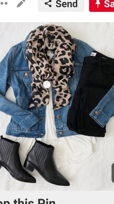 Leopard Jean Jacket Outfit, Leopard Scarf Outfit Fall, Leopard Print Cardigan For Fall Layering, Denham Jeans, Trendy Leopard Print Winter Cardigan, Classy Yet Trendy, Black Women Fashion