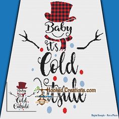 baby it's cold outside cross stitch pattern