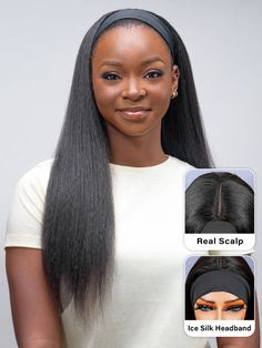 Hair Name: Headband Wig Hair Style: Yaki Straight Hair Length: 8-32 inch Wig Weight: 200-320g/Wig (Depending on Lengths and Density) Color: Natural Black Density 180% Cap Size: Medium, about 22.5inches Quality: 100% Virgin Human Hair Last for One More Year Hairline Headband Shipment: DHL, FedEx, or UPS 5-7 business days. Straight Headband Wig, Yaki Straight Hair, Trendy Headbands, Blue Wig, Headband Wig, Grey Wig, Wig Hat, Silk Headband, Glueless Wig