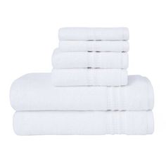 white towels stacked on top of each other