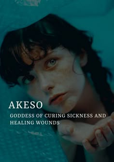 the cover of akeso's book, goddess of curing sicknesss and healing wounds