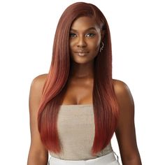 Outre Melted Hairline Swirlista Glueless Synthetic 5" Deep Parting HD Lace Front Wig - SWIRL 101 COLOR SHOWN: SPCGN, DR2/HNBRN, FRABLBRAND: Outre/ SwirlistaTYPE: Lace Front WigSTYLE: StraightMATERIAL: Synthetic Hair LENGTH: 26"HEAT RESISTANT: Up to 400 FDYE/BLEACH/PERM: NoDESCRIPTIONS: Perfected Hand-Tied Lace part, hairline and sideburns More space to finesse your baby hairs Pre-plucked with Precision Super Natural shape and Density 5" Deep C-Shape parting Beautiful blending and easy installs P Braided Bangs, Remy Hair Weave, U Part Wigs, Baby Hairs, Best Wigs, Human Braiding Hair, Half Wigs, Headband Wigs, Short Wigs