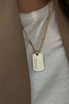 Jewelry for your special moments. ✨ Keep your loved one close with an engraved piece with your favorite date together. Love is forever and so is a piece of engraved jewelry. Available 03.15.24 🗓️ Gold Dog Tag, Love Is Forever, Outfit Hombre, Permanent Jewelry, Bohemian Style Jewelry, Belly Chain, Hand Chain, Engraved Jewelry, Dog Tag