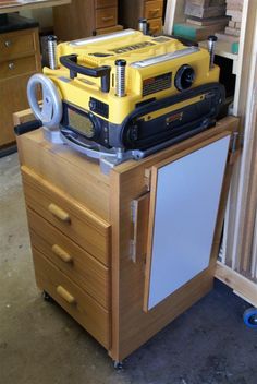 a workbench with some tools on top of it