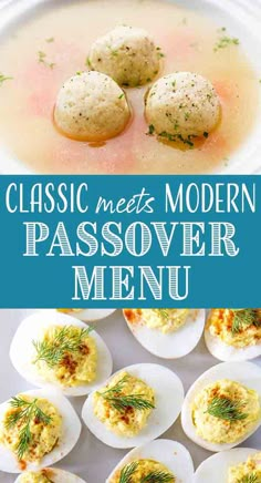 classic meets modern passover menu with deviled eggs