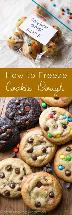 how to freeze cookie dough with chocolate chips and sprinkles