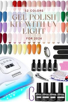 Say Hello to Salon-Worthy Nails with JODSONE Gel Nail Polish Kit! 💅✨ Dive into a world of vibrant color with 32 stunning shades and professional-quality gel polish. Complete with a UV light and manicure tools, achieve flawless results from the comfort of home. The perfect gift for any nail enthusiast! #JODSONE #GelNailKit #DIYManicure Dry Nails, Soak Off Gel, Nails At Home, Manicure Tools