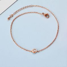 585 Gold Jewelry-Cubic Zirconia Anklet Foot Jewelry Rose Gold Color Anklet Bracelet Leg Chain Stainless Steel Anklets Women Jewelry  Style: TRENDY  Shapepattern: Geometric  Model Number: 3256803083157881  Metals Type: Stainless Steel  Material: Cubic Zirconia  Item Type: Anklets  Gender: Women  Fine or Fashion: Fashion  Material：Stainless Steel ，Do not fade  Occasion: Party, wedding,engagement ，gift for friend Mom sisters wife Rose Gold Anklet, Leg Chain, Jewelry Rose Gold, Beaded Anklets, Jewelry Model, Foot Jewelry, Jewelry Style, Anklet Bracelet, Anklet Jewelry