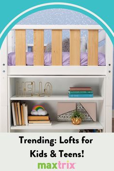 Loft bed buying guide for kids rooms and teens. See options for designing a unique loft bed with storage, study or hangout space. Indoor Treehouse, Elevated Beds, Loft Bed Design, Loft Beds For Kids, Corner Bunk Beds, Queen Loft Beds, A Loft Bed