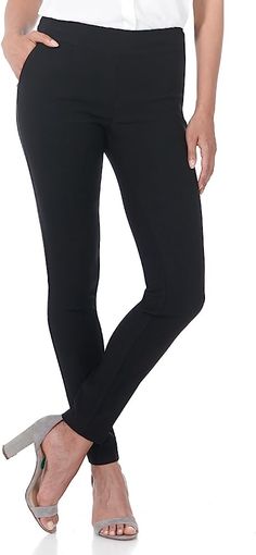 Rekucci Women's Ease into Comfort Modern Stretch Skinny Pant with Tummy Control (6, Black) at Amazon Women’s Clothing store Formal Outfits For Women, Spain Destinations, Women Business Casual, Office Shirts, Work Women, Shirt Tucked In, Legging Fits, Formal Outfits, The Office Shirts