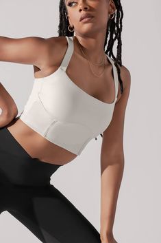 Designed to effortlessly carry you from Pilates to brunch, this crop top was made for the fashionista on-the-go.Our fav feature? The adjustable straps!Compression Level: Performance Level: Chic Crop Top With Built-in Bra And Wide Straps, Spring Crop Top With Built-in Bra For Gym, Trendy White Sports Bra With Built-in Bra, Casual Cropped Sports Bra With Built-in Bra, Cropped Gym Crop Top With Built-in Bra, Chic Yoga Crop Top With Built-in Bra, Chic Seamless Crop Top For Everyday, Chic Seamless Crop Top, Chic Seamless Everyday Crop Top