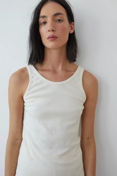 Wol Hide Scoop Back Rib Tank - Natural Vacation Essentials, Black Crane, Organic Cotton Baby, Blue Flats, Engineered Garments, Cotton Baby, Staple Pieces, Made In America, Textile Design