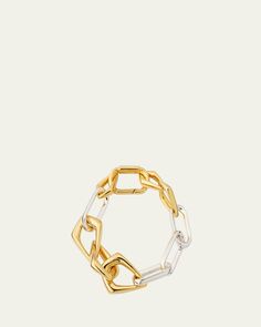 Bottega Veneta bracelet    18karat goldplating and sterling silver    Hinge closure    Made in Italy White Gold Link Bracelet Tarnish Resistant, White Gold Tarnish Resistant Link Bracelet, White Gold Tarnish Resistant Bangle Chain Bracelet, Tarnish Resistant White Gold Bangle Chain Bracelet, Tarnish Resistant White Gold Bangle Bracelet, Yellow Gold Bangle Chain Bracelet With Box Chain, Silver Link Bracelet With Gold Chain, Silver Link Bracelets With Gold Chain, Yellow Gold Polished Chain Link Bracelets