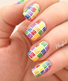 Rainbow Nail Art Designs, Design Nails Art, Rainbow Nails Design, Rainbow Nail Art, Pride Nails, Rainbow Nail, Unicorn Nails, Nail Art Kit