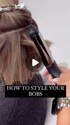 17K likes, 472 comments - styled_by_carolynn on November 2, 2022: "CHECK IT ✔️ Here is how I style my bobs when I want them to be wavy with a lot of volume Through the bottom, you’re going to use a flat iron to give the hair some bend. It doesn’t have to be perfect. It just can’t be straight. Throughout the rest of the hair, you’re going to take vertical sections and curl the hair from the roots and pull it through the ends. Make sure you touch the curls to make sure the hair is getting hea How To Make Your Hair Volume, Styling Lob Hair, How To Style Wavy Lob, Style Long Bob Hair, Lob Curls Tutorial, Styling Inverted Bob, How To Style An Inverted Bob, Styling Bobs Easy, Long Bob Hair Styling Ideas