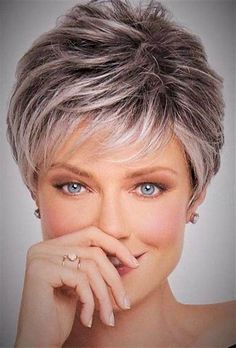 Short Grey Hair, Best Short Haircuts, Short Hair With Layers, Short Hair Styles Pixie