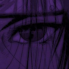 an eye is shown in the middle of a purple background with lines coming out of it