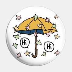 an umbrella with stars around it and the letter h on it's bottom half