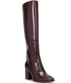 Vince Camuto Evronna Leather Tall Boots | Dillard's Leather Tall Boots, Tall Leather Boots, Wide Calf Boots, Quiet Luxury, Wide Calf, Vince Camuto Shoes, Calf Boots, Dillard's, Designer Wear