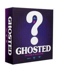 the ghost board game is on display in front of a white background with an question mark