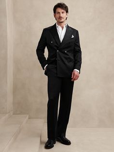 Unique Wedding Suits Groom, English Hunting Outfit, Men Formal Outfit Classy, Black Tie Men, Men Formal Outfit, Tailored Suits For Men, Men Suits Black, Double Breasted Suit Men, Suit For Men Wedding