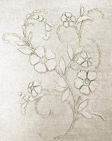 a drawing of some flowers on a white background