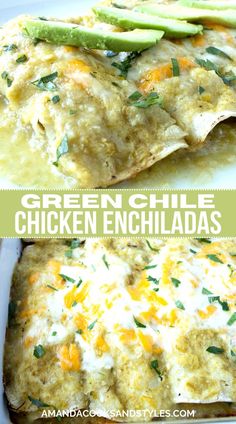 delicious green chile enchiladas with cheese and asparagus are the perfect side dish