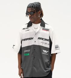 Logo Racing, Streetwear Jackets, Mens Outfit Inspiration, Racing Shirts, Hd Pictures, Black Man, Streetwear Men Outfits, Female Model, Style Shirt