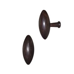 pair of wooden door knobs on white background