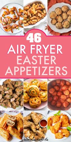 air fryer easter appetizers with text overlay