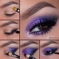 Purple Eye Makeup, Beauty And Makeup, Eye Makeup Pictures, Purple Makeup, Eye Makeup Steps, Purple Eyeshadow, Makijaż Smokey Eye, Colorful Eye Makeup, Makeup Eye Looks