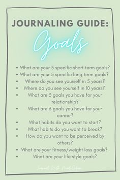 Goal Notebook Ideas, Everyday Journal Ideas, Goal Journal Ideas Layout, Goal Journaling, May Goals, Goals Journaling, Journaling Goals, Journal Prompts For Teens, Journaling Guide