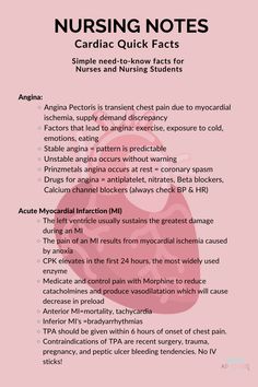 a pink poster with the words nursing notes