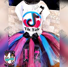 Set includes top and tutu only. Jacket and shoes sold separately Tiktok Theme, Tik Tok Outfits, Senior Sweatshirts, Baby Birthday Outfit, Kid Birthday Outfits, Grad Cap Topper, Kids Skirt, Crown For Kids, Tic Toc