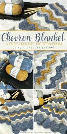 the chevron blanket crochet pattern from daisy cottage designs