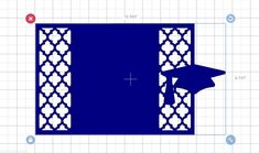 the cut out pattern for a door with an openwork design, and measurements to be used