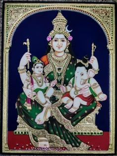 Kanyakumari Devi, Tanjore Art, Mysore Painting, Tantra Art, Buddhist Art Drawing, Kerala Mural Painting, Goddess Decor